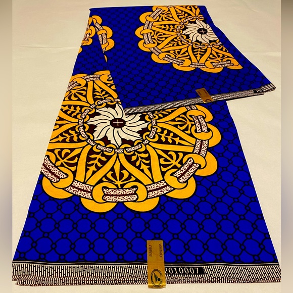 AFRICAN ANKARA FABRIC MATERIAL FOR CLOTH MAKING - Picture 1 of 1